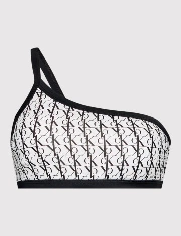 Sutien de baie Calvin Klein, alb/negru