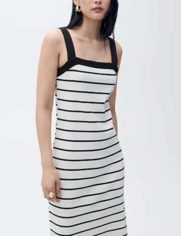 Rochie lunga Mango, ecru Alb