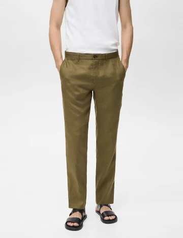 Pantaloni Mango, verde Verde