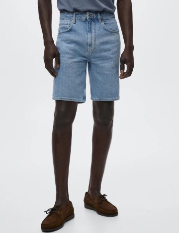 
						Pantaloni scurti Mango, albastru