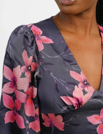 Rochie lunga Liquorish, floral print Floral print