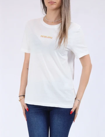 Tricou Only, alb Alb