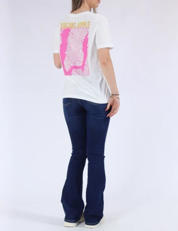 Tricou Only, alb Alb