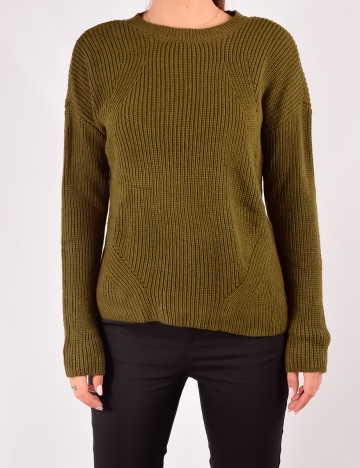 Pulover Pieces, kaki, S