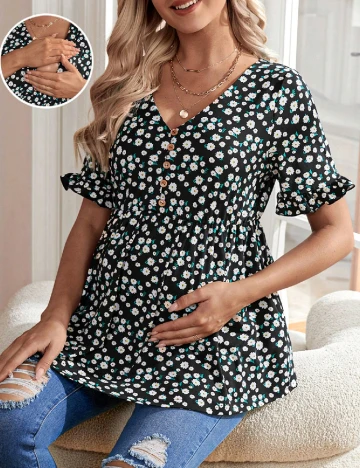 Bluza SHEIN Maternity, negru Negru