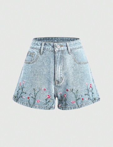 
						Pantaloni scurti Romwe, albastru