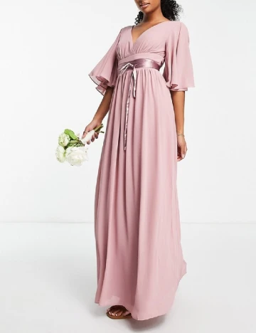 Rochie lunga TFNC London, roz Roz