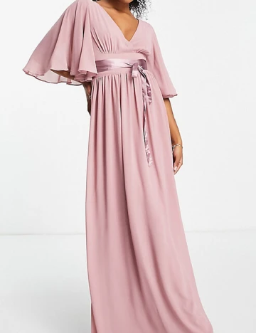 Rochie lunga TFNC London, roz Roz