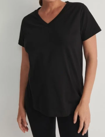 Tricou Reserved, negru Negru