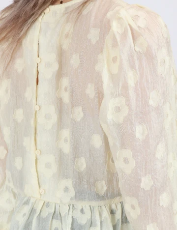 Bluza Pieces, galben Galben