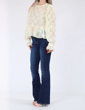 Bluza Pieces, galben Galben