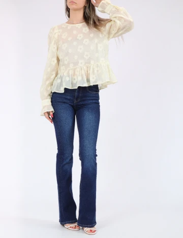 Bluza Pieces, galben Galben