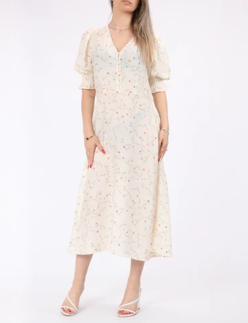 Rochie medie Vero Moda, crem Crem