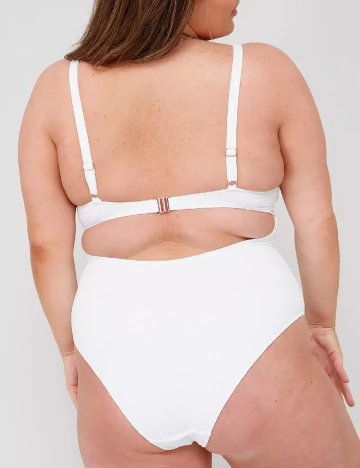 Costum de baie Ivory Rose Curve, alb Alb