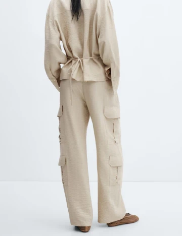 Pantaloni Mango, bej