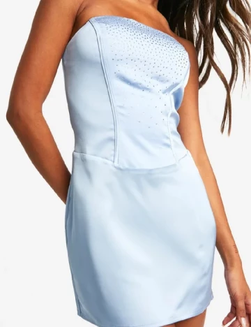 Rochie scurta Boohoo, bleu
