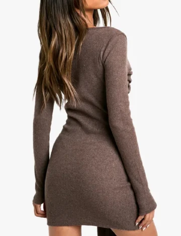 Rochie scurta Boohoo, maro