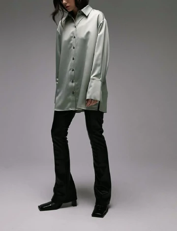 Camasa Oversize Top Shop, verde