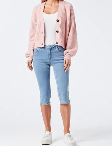 Pantaloni trei sferturi Vero Moda, albastru Albastru