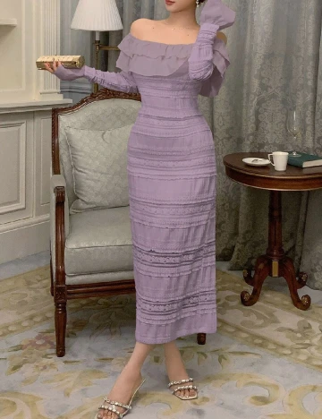 Rochie medie Dazy, mov Mov