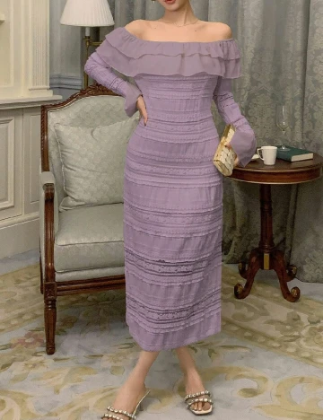 Rochie medie Dazy, mov Mov