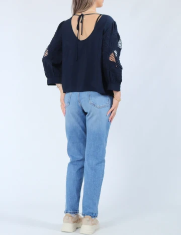 Bluza Vero Moda, bleumarin Albastru