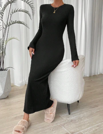 Rochie lunga SHEIN, negru Negru