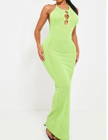 Rochie lunga PRETTYLITTLETHING, verde Verde
