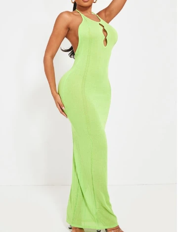 Rochie lunga PRETTYLITTLETHING, verde Verde