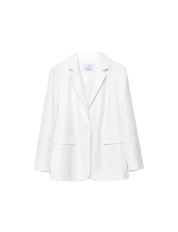 Sacou Stradivarius, alb Alb