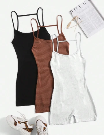 Set salopete 3 bucati SHEIN, mix culori