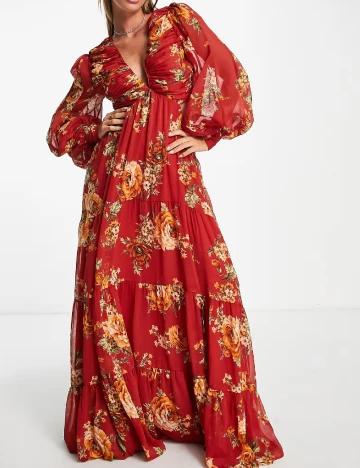 Rochie lunga ASOS Curve, floral print Floral print