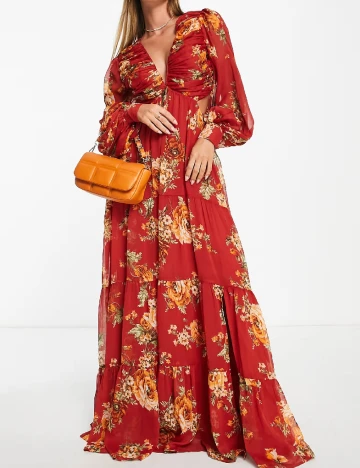 Rochie lunga ASOS Curve, floral print Floral print