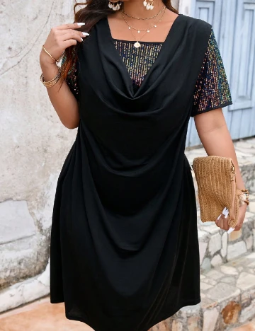 Rochie scurta SHEIN CURVE, negru Negru