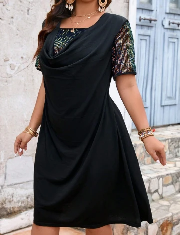 Rochie scurta SHEIN CURVE, negru Negru