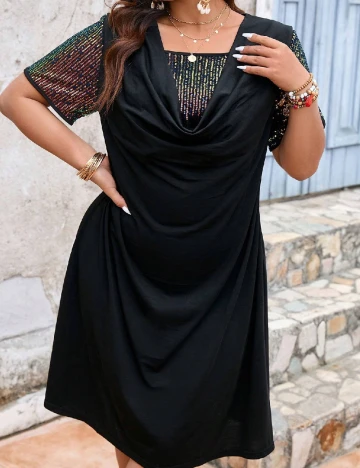 Rochie scurta SHEIN CURVE, negru Negru