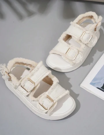 Sandale Shein Kids, ecru Alb