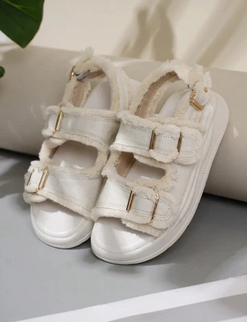 Sandale Shein Kids, ecru Alb