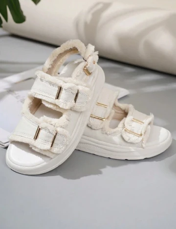 Sandale Shein Kids, ecru Alb