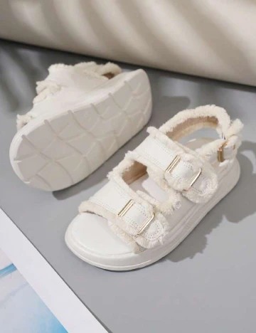 Sandale Shein Kids, ecru Alb