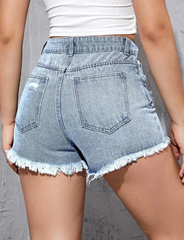 Pantaloni scurti SHEIN, albastru Albastru