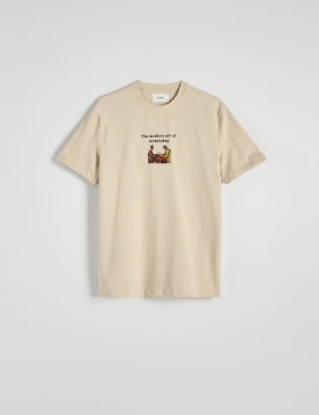 
						Tricou Reserved, bej