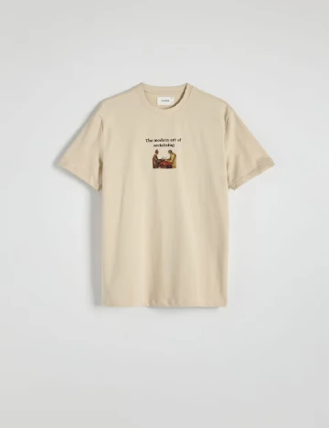 Tricou Reserved, bej