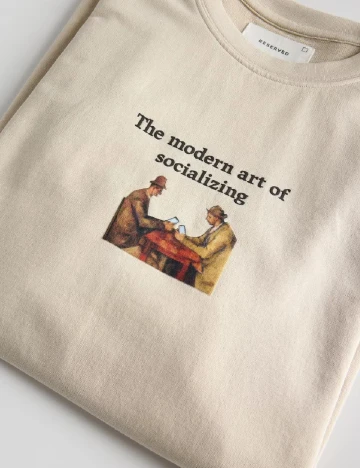 Tricou Reserved, bej