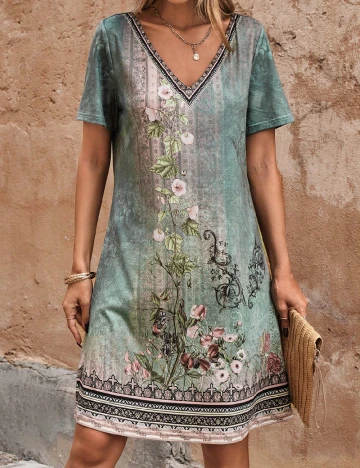 Rochie scurta Emery Rose, verde Verde