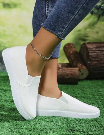 Espadrile SHEIN, alb Alb