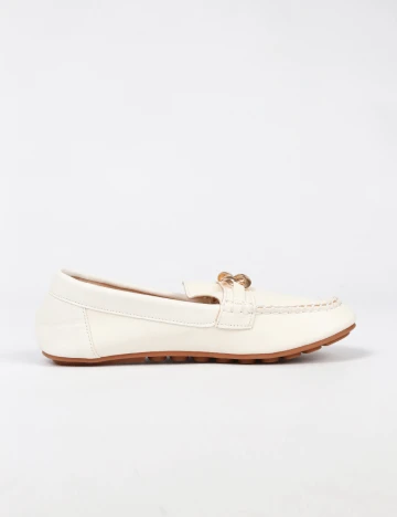 Mocasini SHEIN, alb