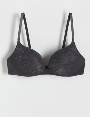 Sutien Reserved, gri inchis