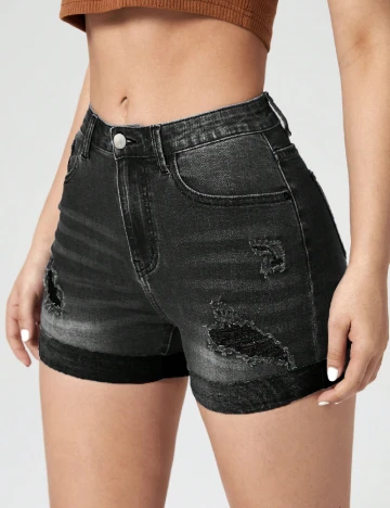 Pantaloni scurti SHEIN, negru Negru