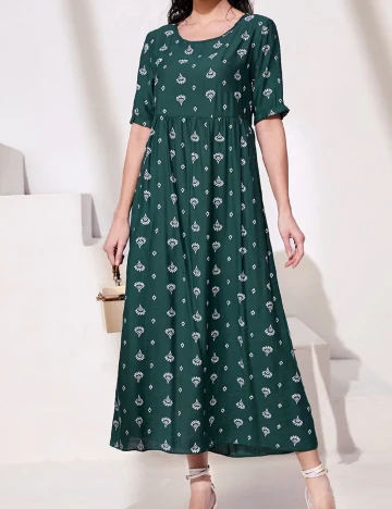 Rochie lunga SHEIN, verde Verde